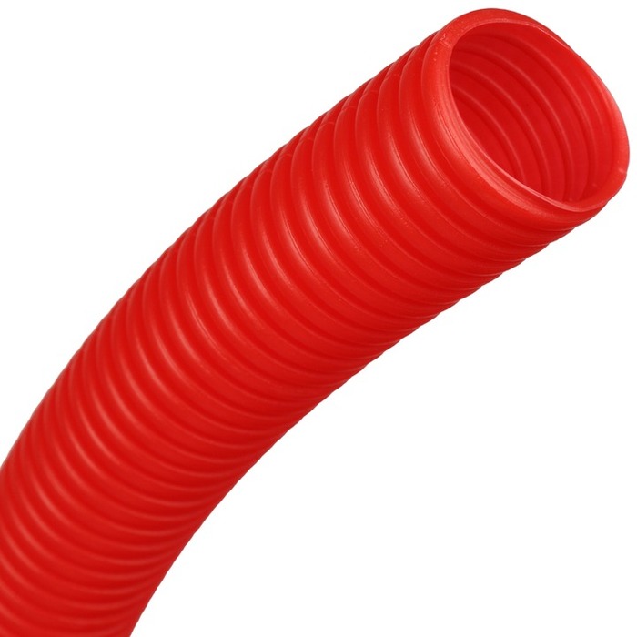 Труба гофрированная для труб 20 мм красная 30 м